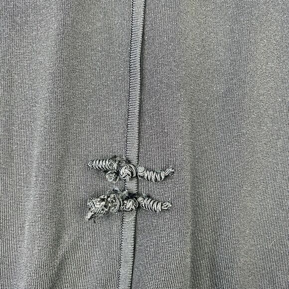 Misook Formal Top XL Black‎ Long Sleeve Chinese Toggle Button Acrylic - Picture 8 of 13